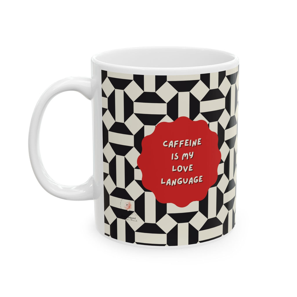 Fun Mug with Geometric Black & White Pattern Ceramic (11oz & 15oz)