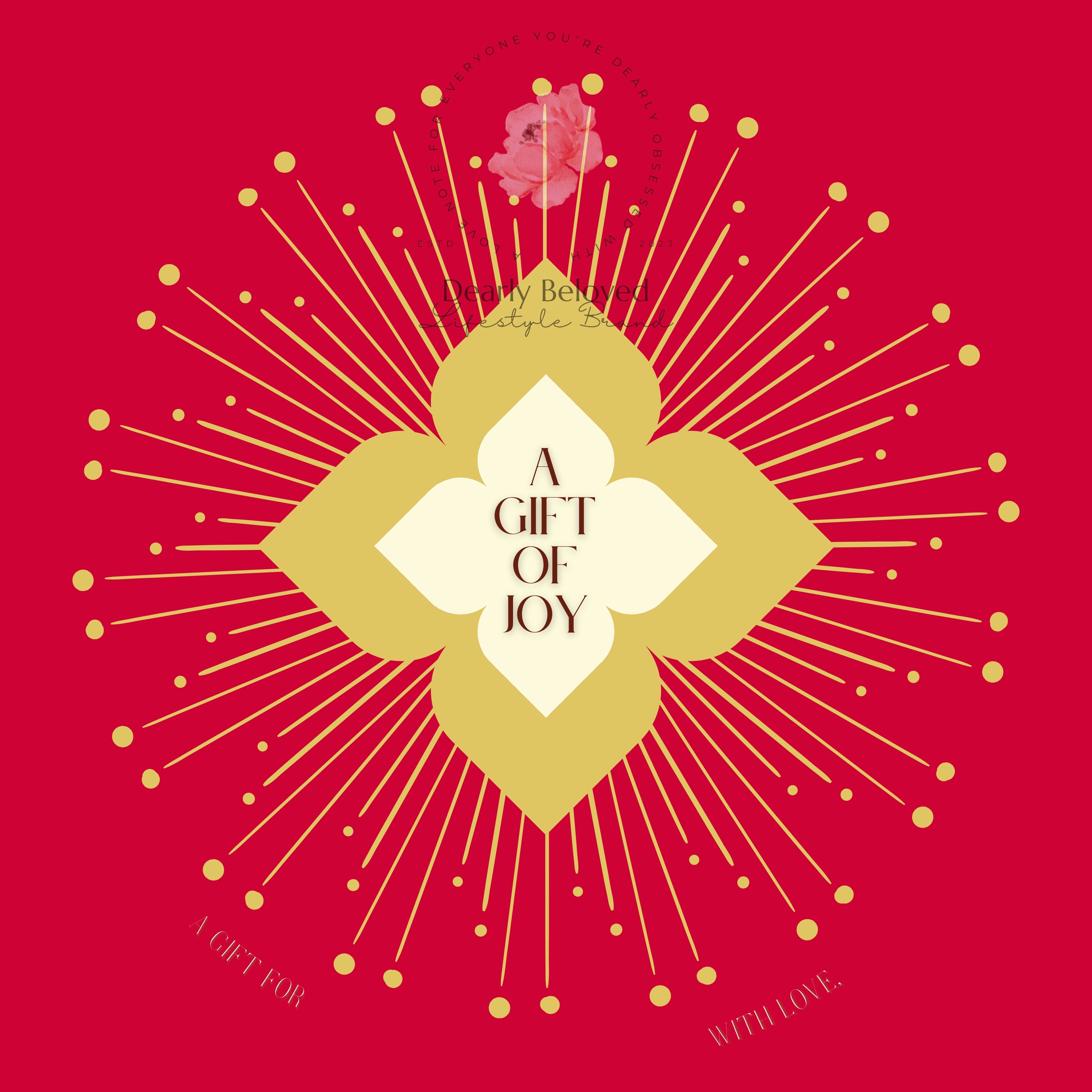 Digital Download Round Gift Tag "Joy"