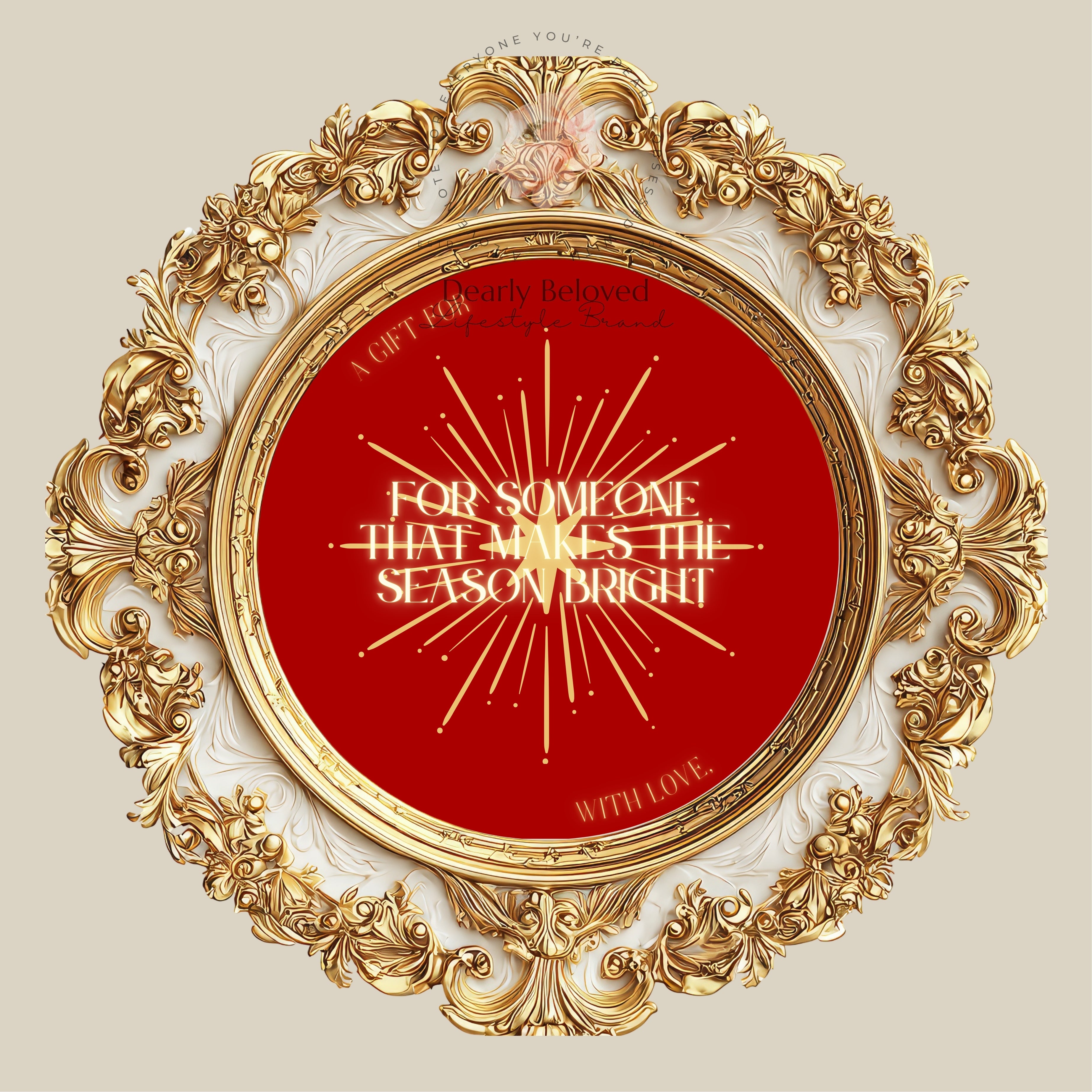 Digital Download Round Gift Tag "Shine Bright"