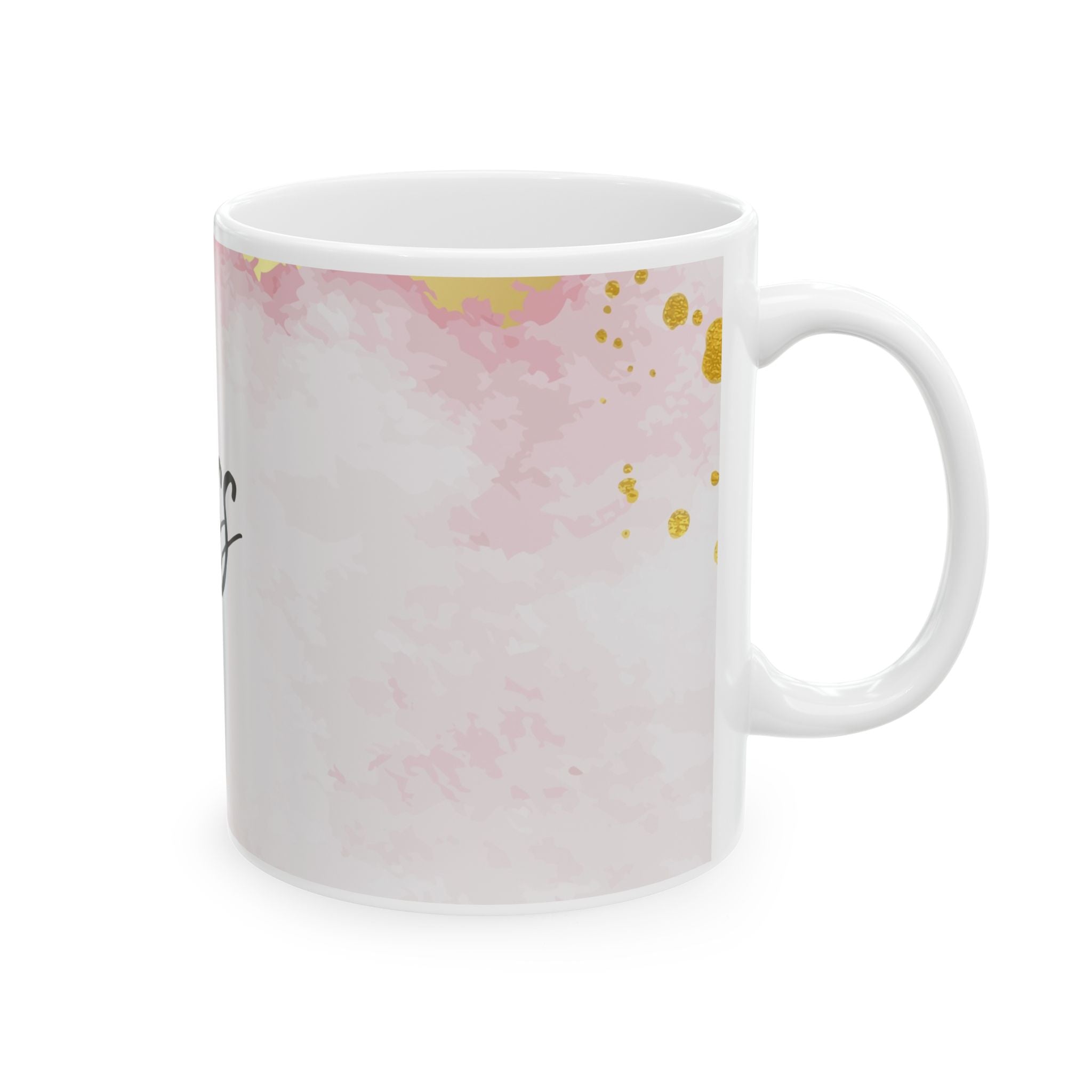Inspirational Ceramic Mug — "Kindness Is Hot" Pink Watercolor Coffee Cup (11oz/15oz)
