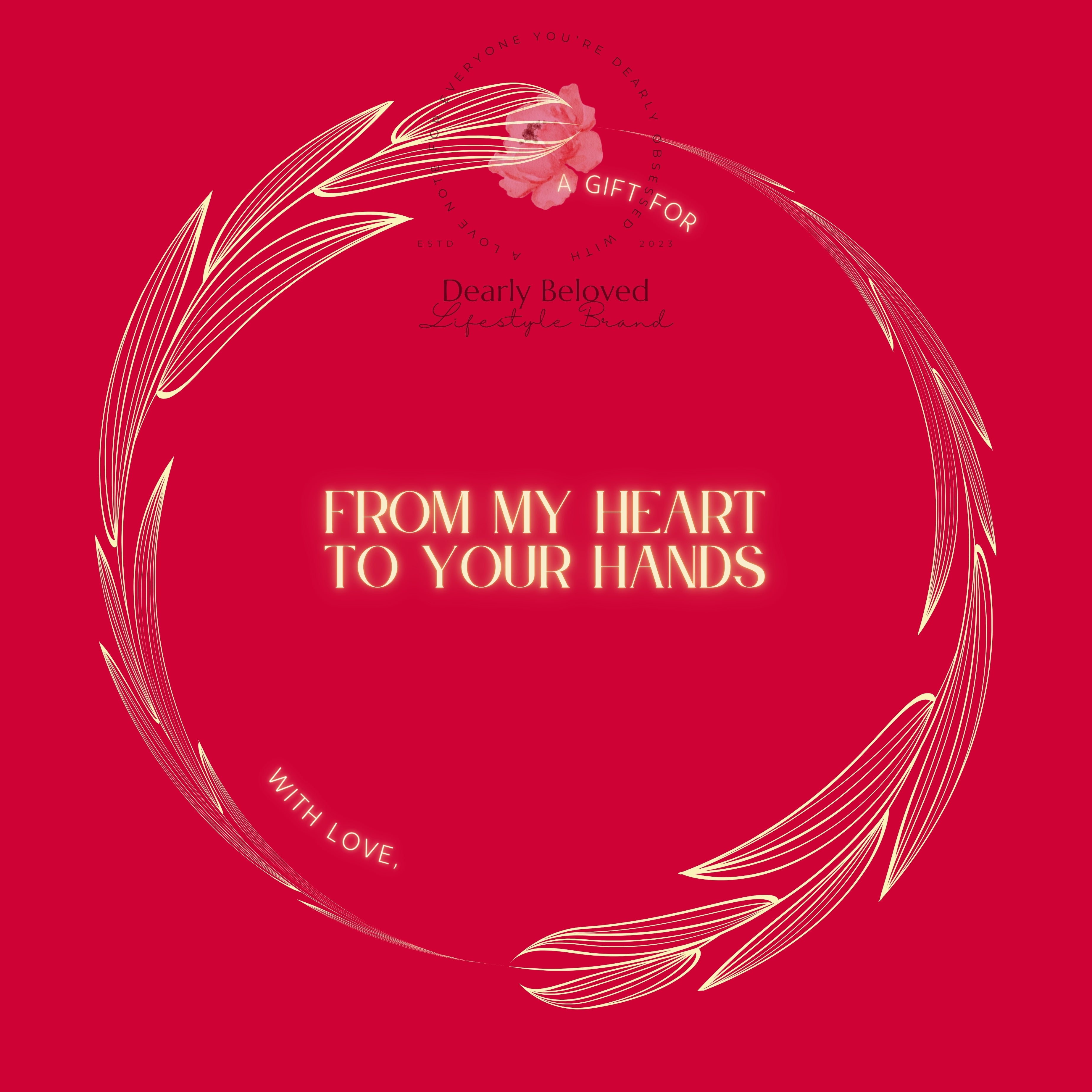 Digital Download Round Gift Tag "From My Heart"